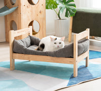 Kitten Bed with Cosmo Brown Fabric Cushion