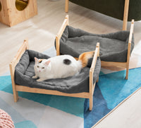 Kitten Bed with Cosmo Brown Fabric Cushion
