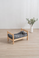 Kitten Bed with Cosmo Brown Fabric Cushion