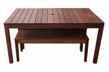 Supreme Rectangular 1.5m Dining Table & Bench 3pc Setting