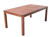 Standard Rectangular 1.8m Dining Table and Bench 3pc Setting